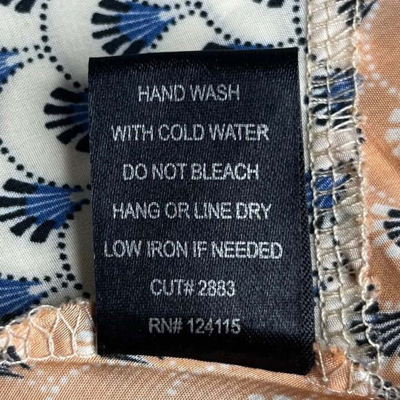 Elodie Cami Tank Top Shirt Womens Small White Blue Sleeveless Blouse - Picture 7 of 7